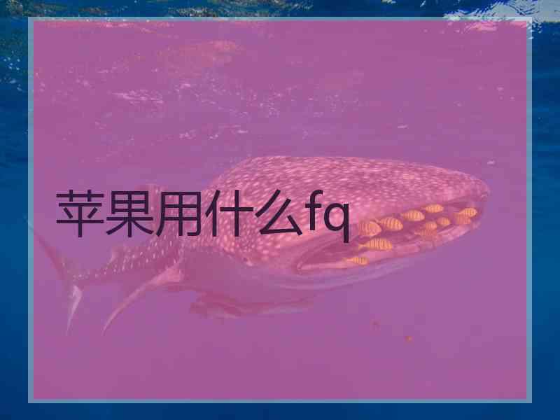 苹果用什么fq