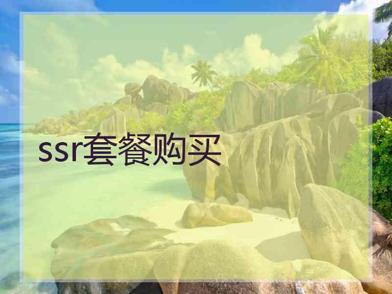ssr套餐购买